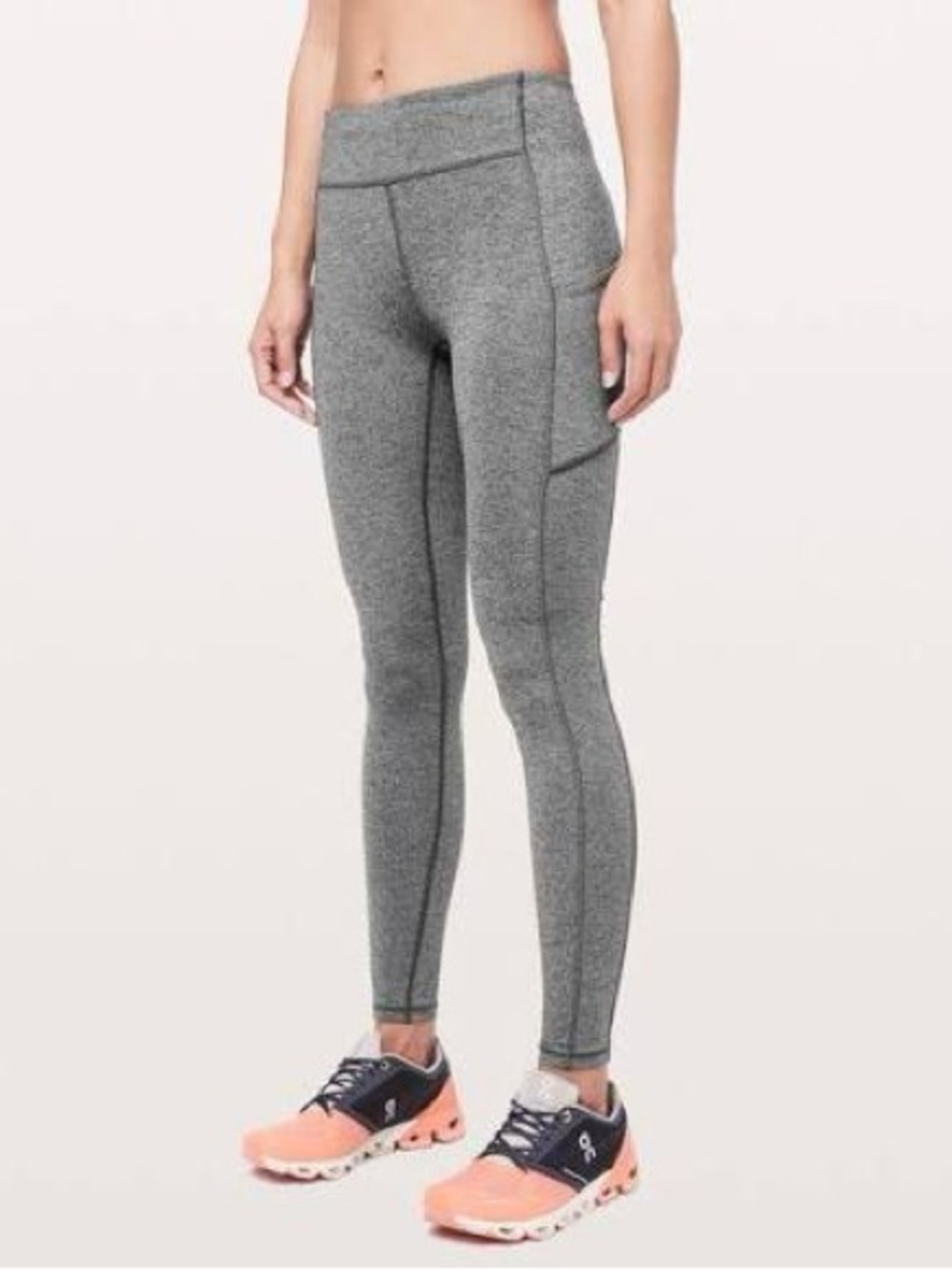 Lululemon Speed Up Tight 28" Heathered Black Size 6